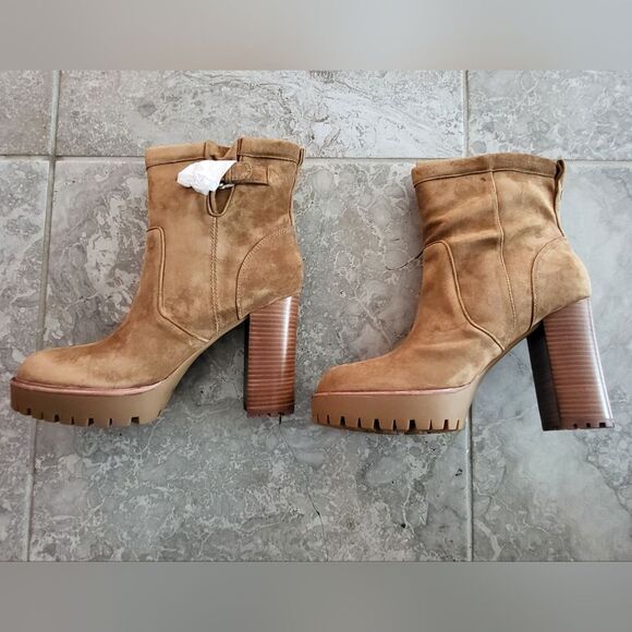 Veronica Beard Hannigan Suede Platform Boots in Hazelwood, New, Size 11 - Picture 7 of 15